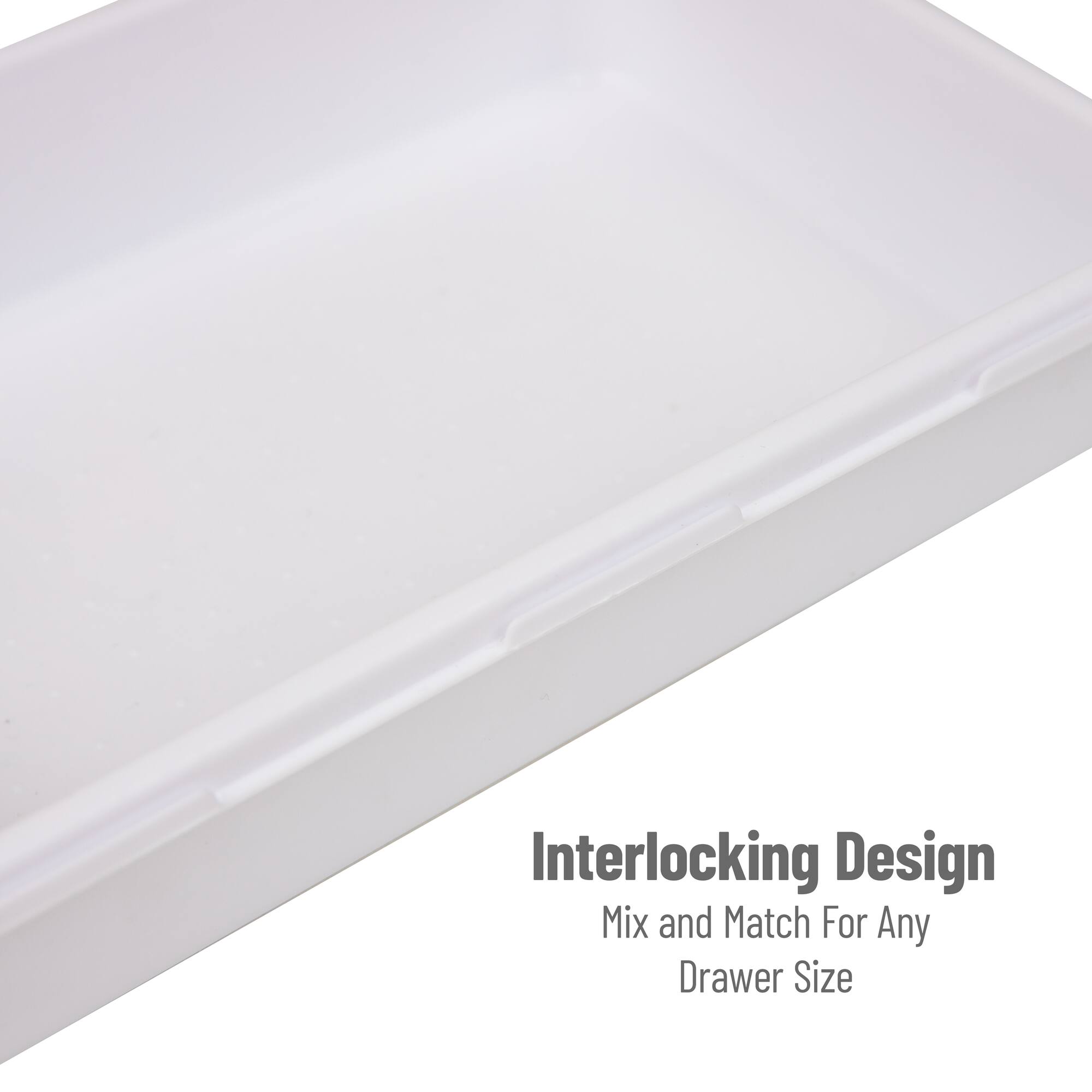 Mind Reader White Drawer Organizer Set